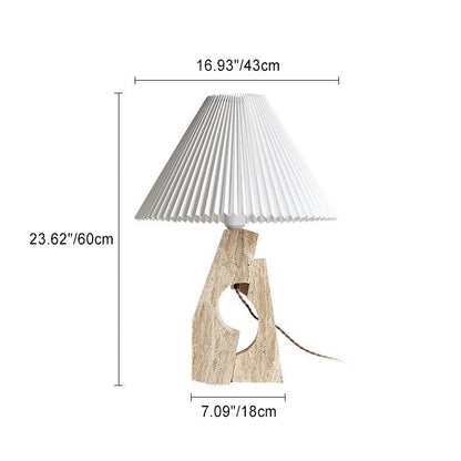 Contemporary Creative Dome Stone Fabric 1-Light Table Lamp
