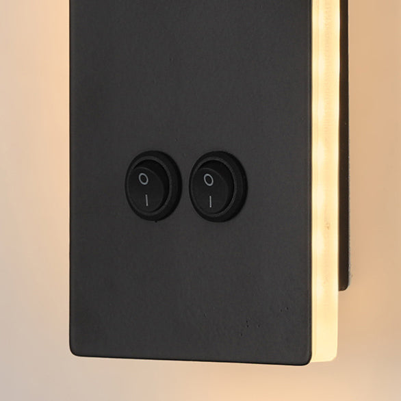Rectangular Round Iron Aluminum LED Wall Sconce Lamp