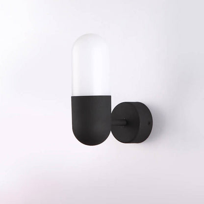 Round Column Aluminum Acrylic 1-Light Wall Sconce Lamp