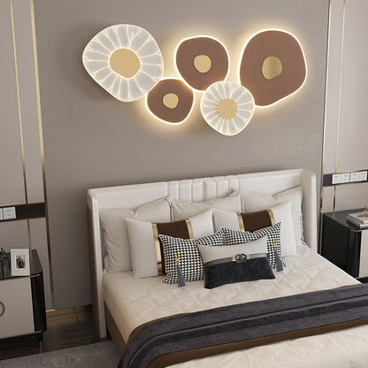 Luxury Lotus Leaf Design Iron Acrylic LED Wall Sconce Lamp