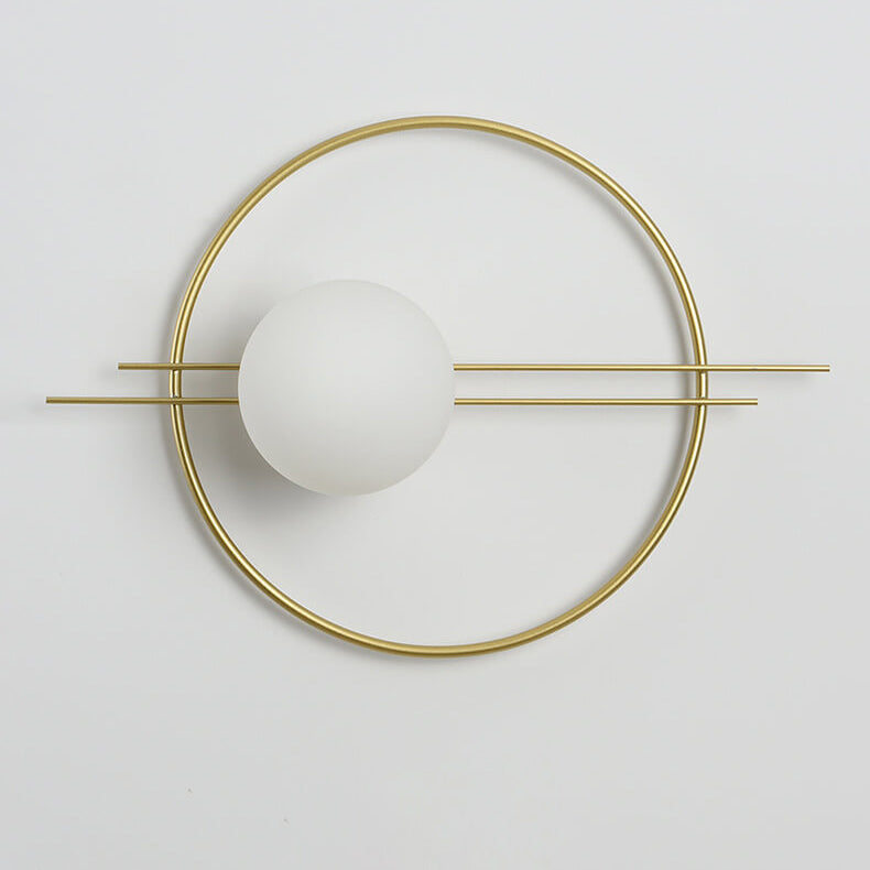 Nordic Circle Ring Glass Ball 1-Light Wall Sconce Lamp