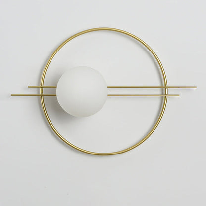 Nordic Circle Ring Glass Ball 1-Light Wall Sconce Lamp