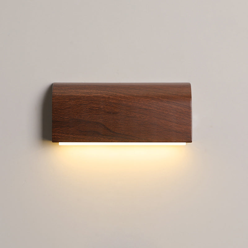 Japanese Aluminum Rectangular Shade LED Wall Sconce Lamp