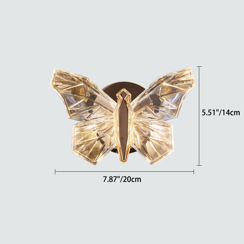 Butterfly Hardware Aluminum Acrylic LED Wall Sconce Lamp