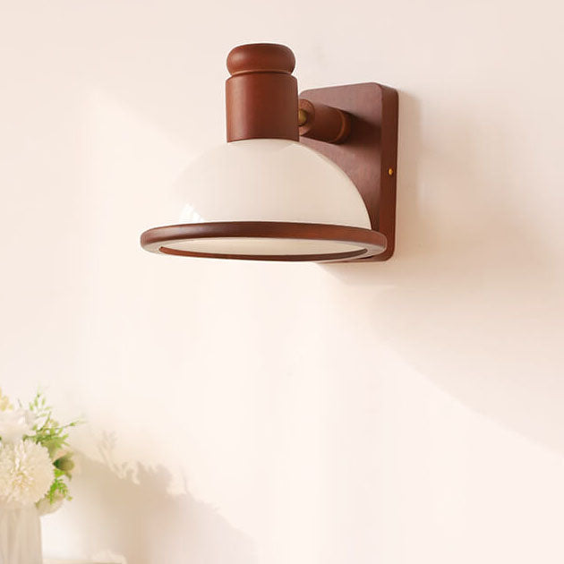 Chinese Adjustable Swing Arm Dome 1-Light Wall Sconce Lamp