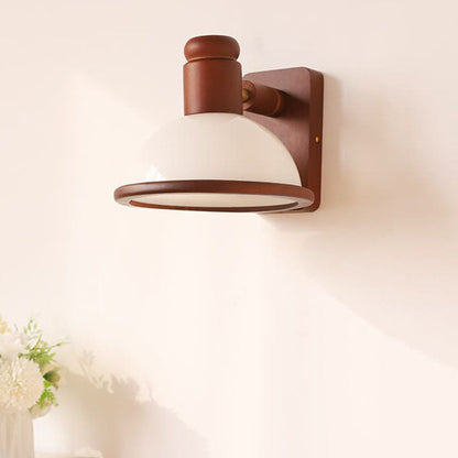 Chinese Adjustable Swing Arm Dome 1-Light Wall Sconce Lamp