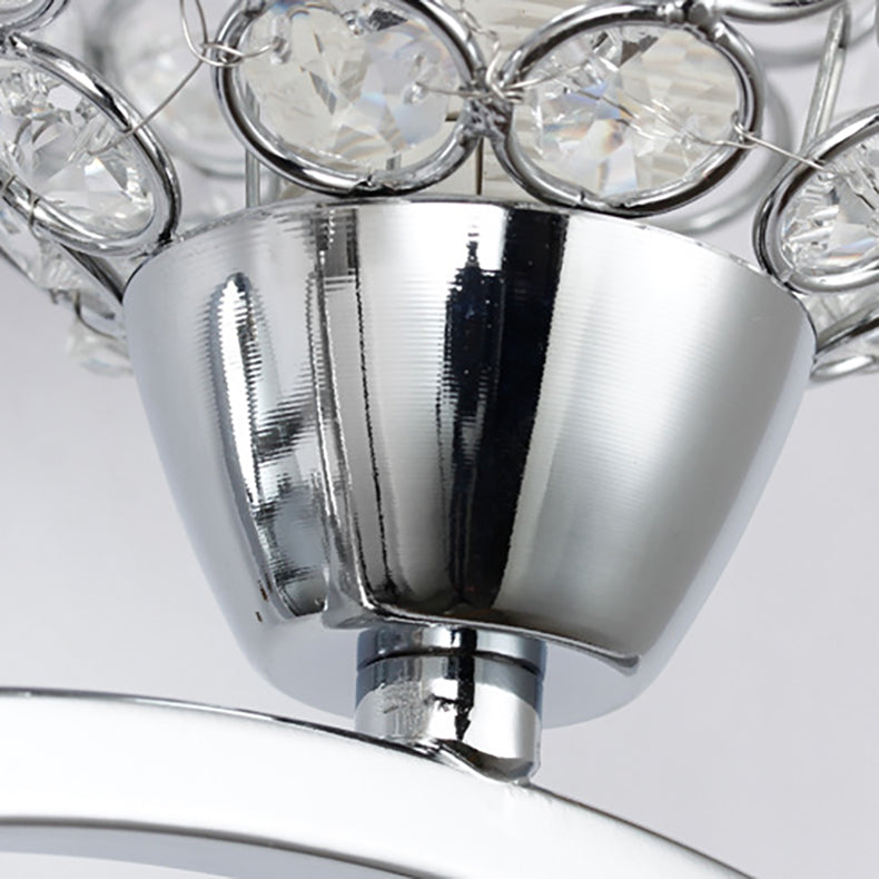 Scandinavian Base Iron Crystal 1/2 Light Wall Sconce Lamp