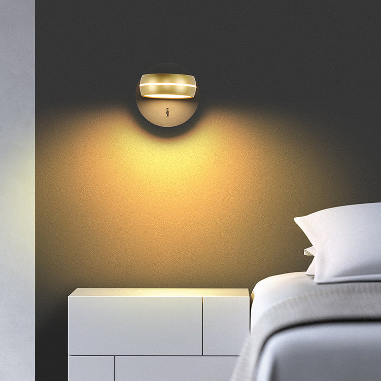 Round Rectangle Aluminum Iron PS LED Wall Sconce Lamp