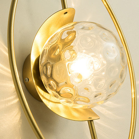 Nordic Iron Glass Oval Ball 1-Light Wall Sconce Lamp