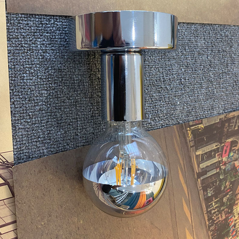 Electroplated Iron Spherical Glass 1-Light Wall Sconce Lamp