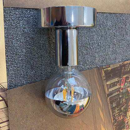 Electroplated Iron Spherical Glass 1-Light Wall Sconce Lamp