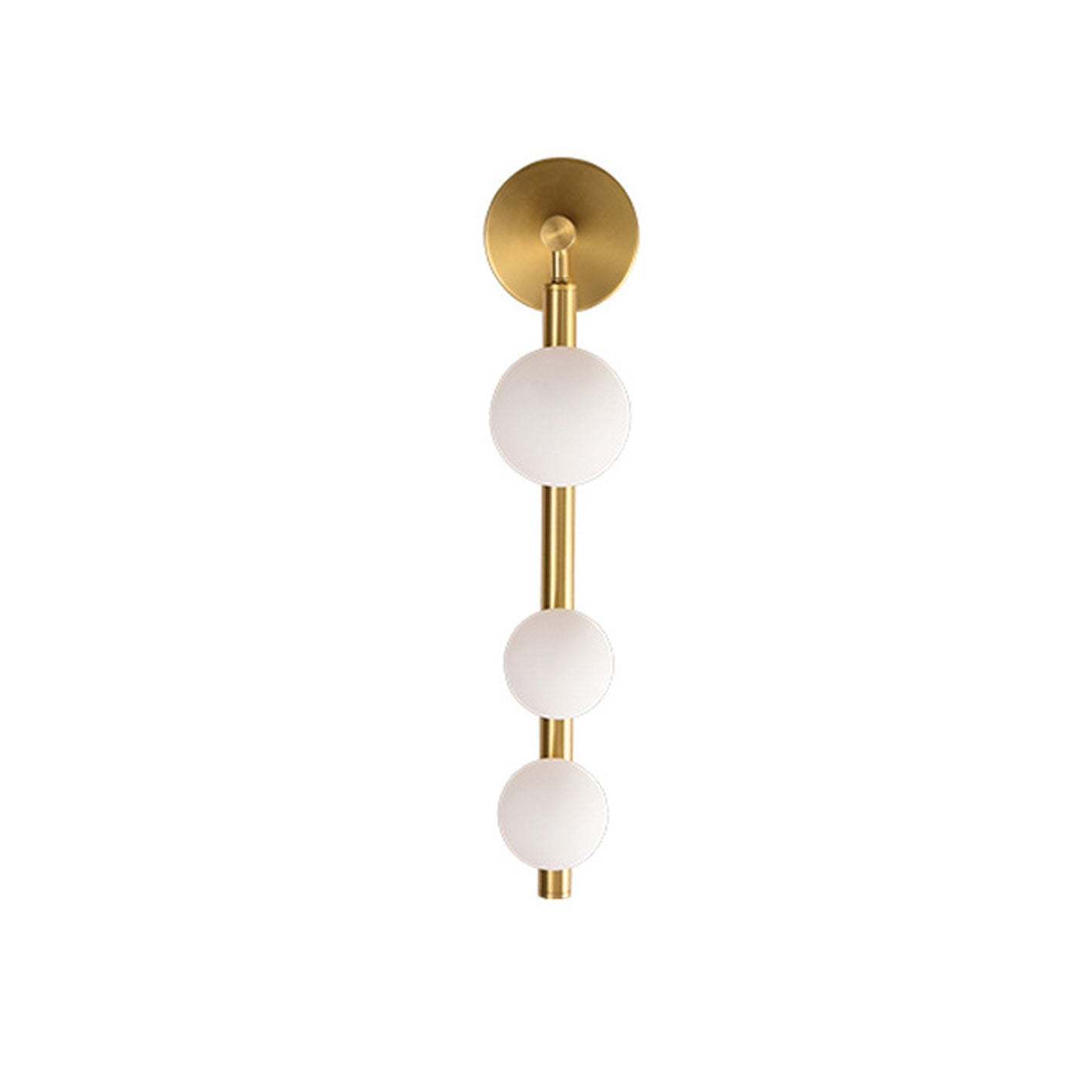 Light Luxury Iron Glass Round 3-Light Wall Sconce Lamp