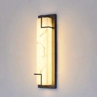 Rectangular Stainless Steel Resin LED Wall Sconce Lamp