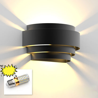 European Solid Color Half-circle Iron LED Wall Sconce Lamp