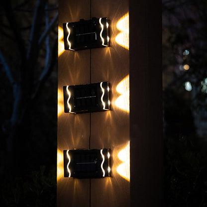 Farmhouse Solar ABS PS Cuboid LED Wall Sconce Lamp