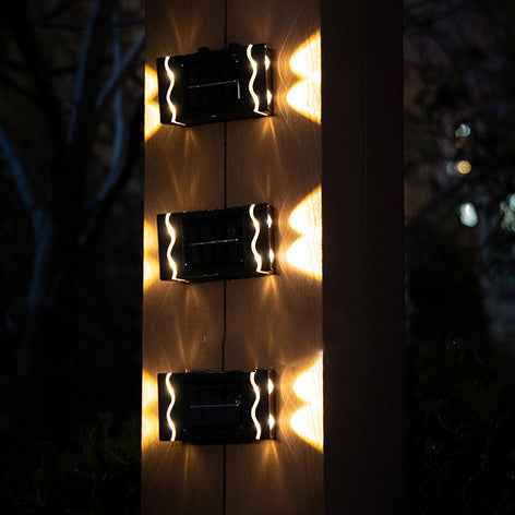 Farmhouse Solar ABS PS Cuboid LED Wall Sconce Lamp