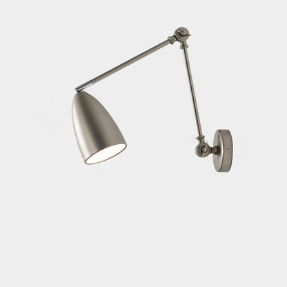 Retractable Swivel Rocker Arm Iron 1-Light Wall Sconce Lamp