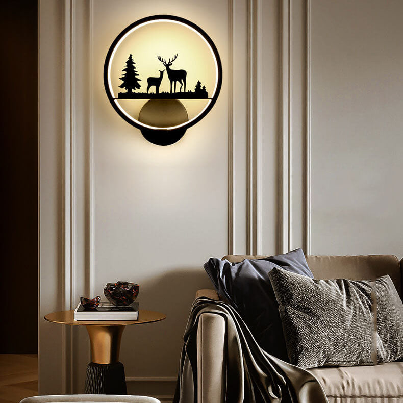 European-style Round Silicone Acrylic LED Wall Sconce Lamp