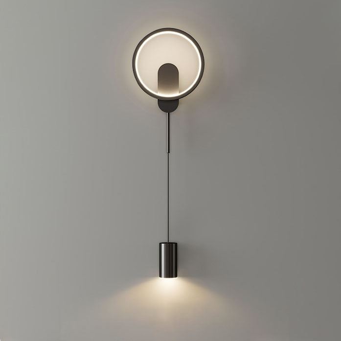 Luxury Wrought Iron Acrylic Cylinder LED Wall Sconce Lamp