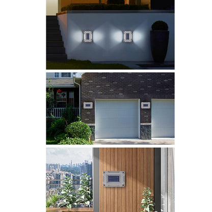 Solar Garden Bidirectional Lighting Wall Sconce Lamp