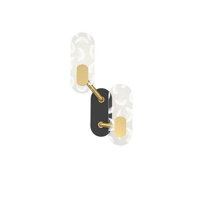 Creative Acrylic Ring Black Gold LED Wall Sconce Lamp