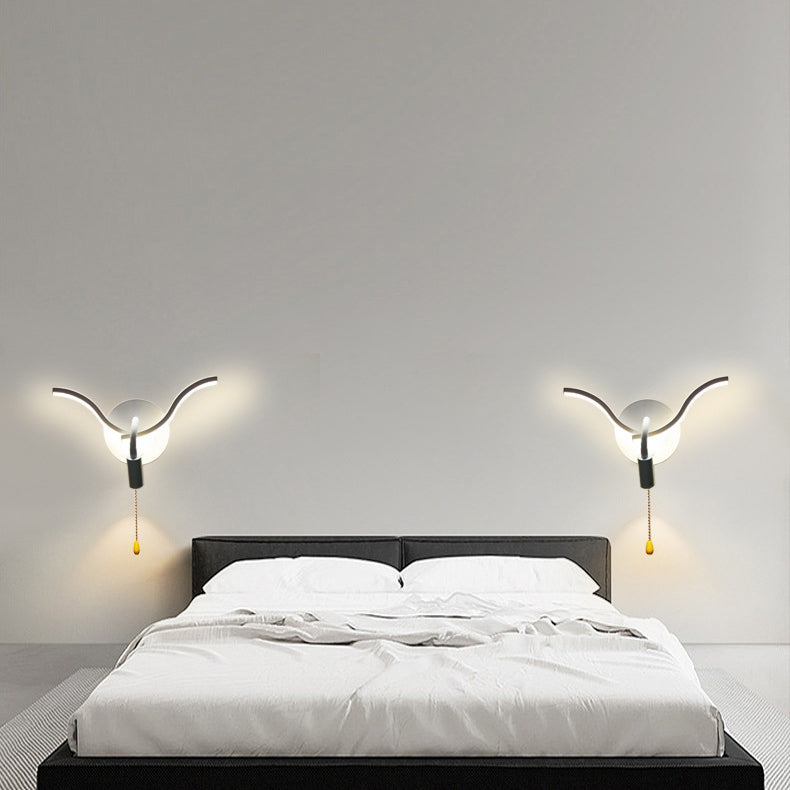 Triangle Iron PC LED Wall Sconce Lamp With Spotlight