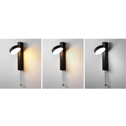 Wrought Iron Acrylic Pull Wire Switch LED Wall Sconce Lamp