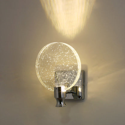 Round Bubble Crystal Aluminum Iron LED Wall Sconce Lamp