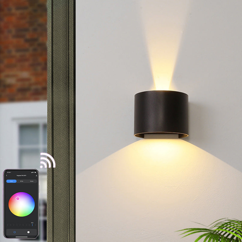 Aluminum APP Dimming Waterproof LED Wall Sconce Lamp