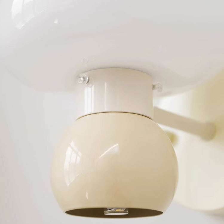 Creative Mushroom Iron Glass 1-Light Wall Sconce Lamp