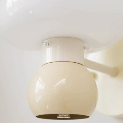 Creative Mushroom Iron Glass 1-Light Wall Sconce Lamp
