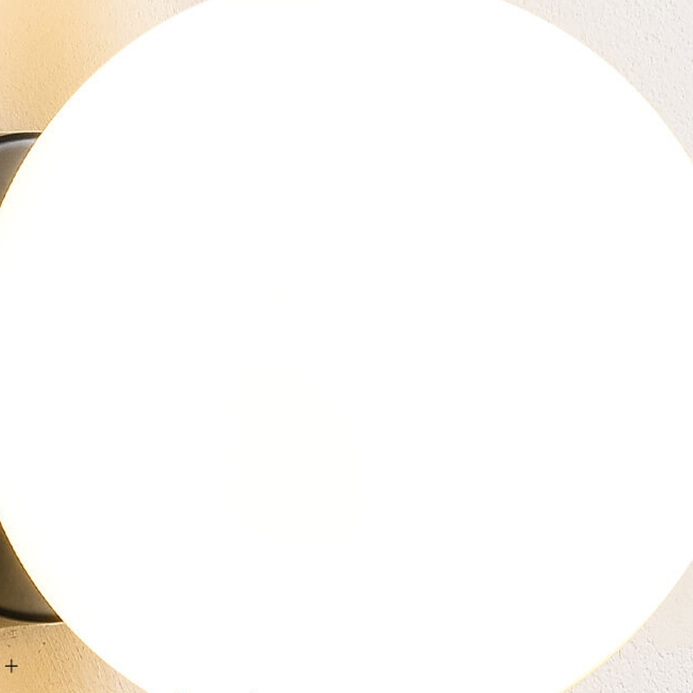 Minimalist Oval Ring Iron Glass 1-Light Wall Sconce Lamp
