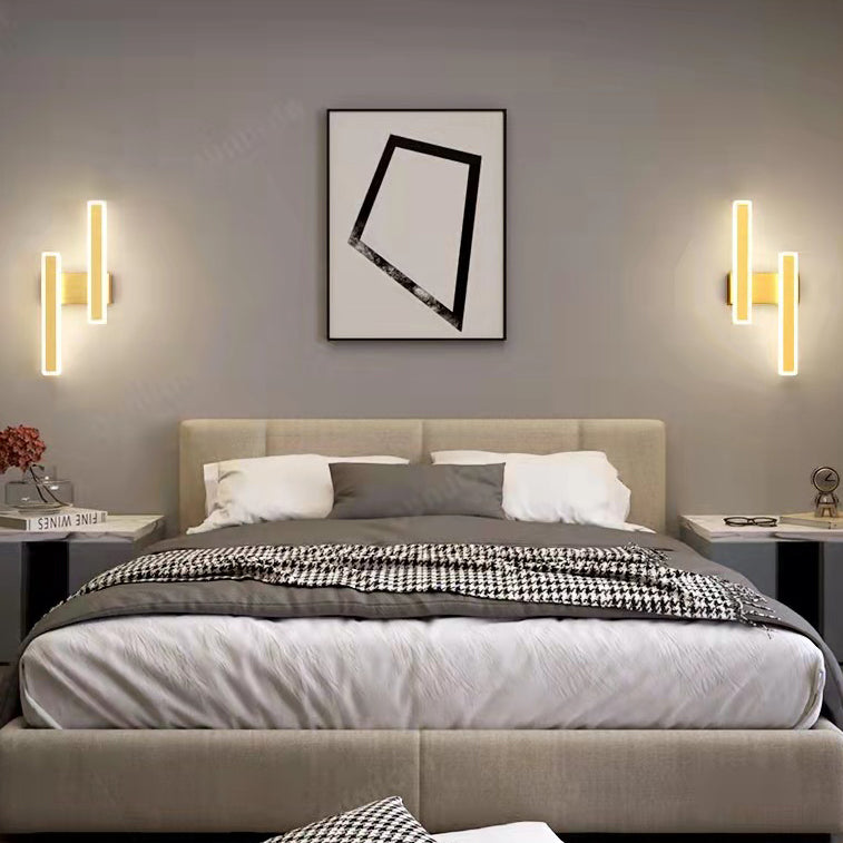Geometric Strip Acrylic Hardware LED Wall Sconce Lamp