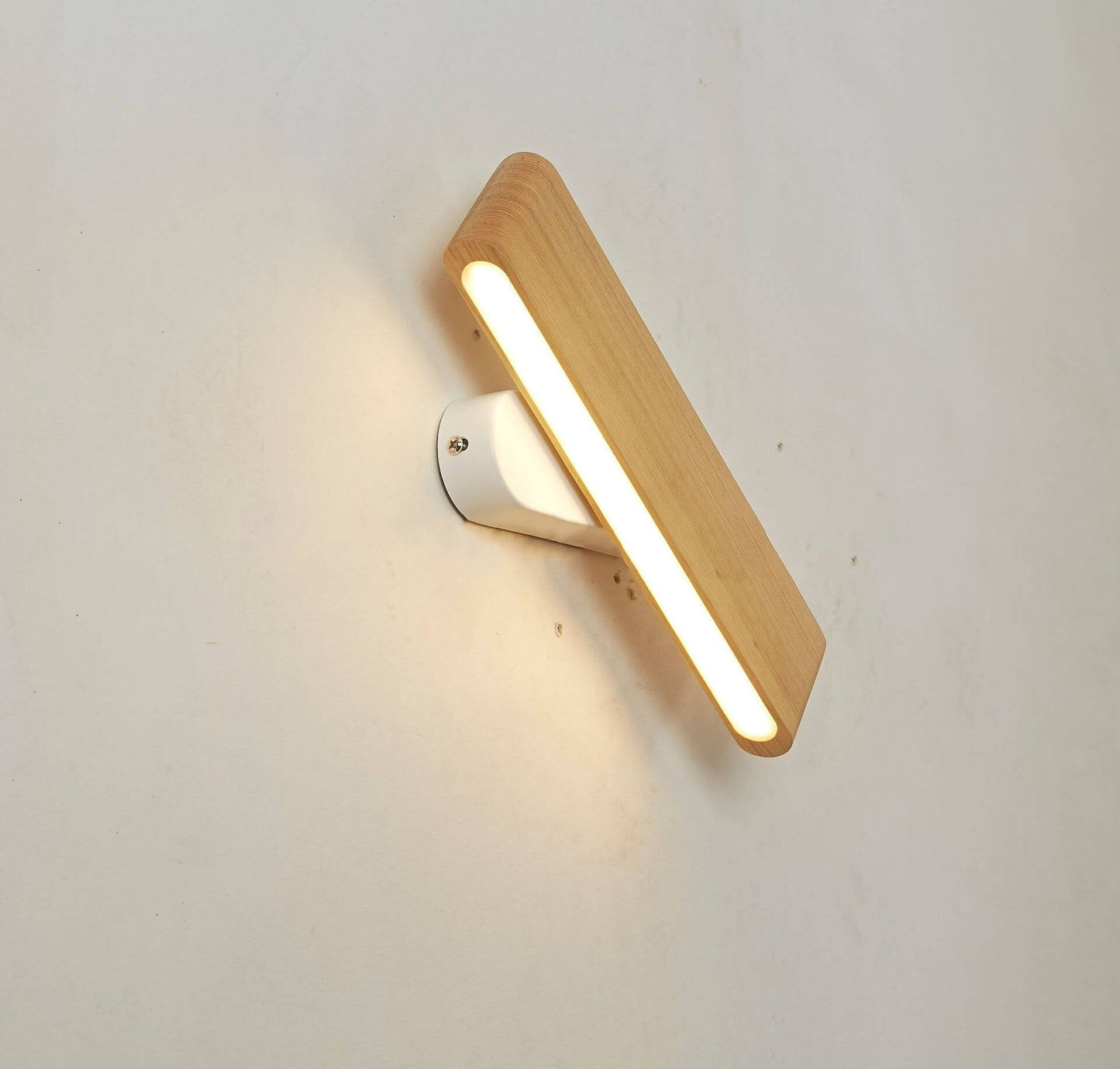 Rotatable Long Bar Wood Acrylic LED Wall Sconce Lamp