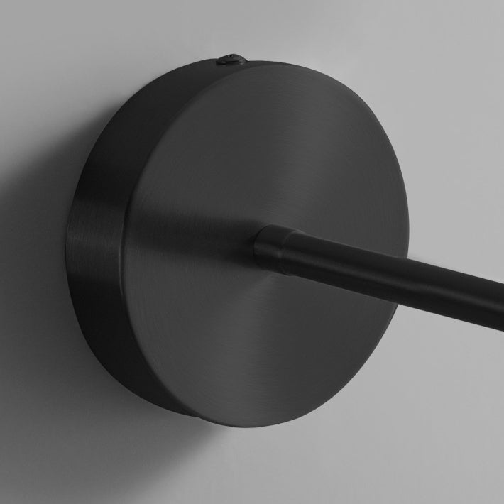 Cylindrical Black Travertine 1-Light Wall Sconce Lamp