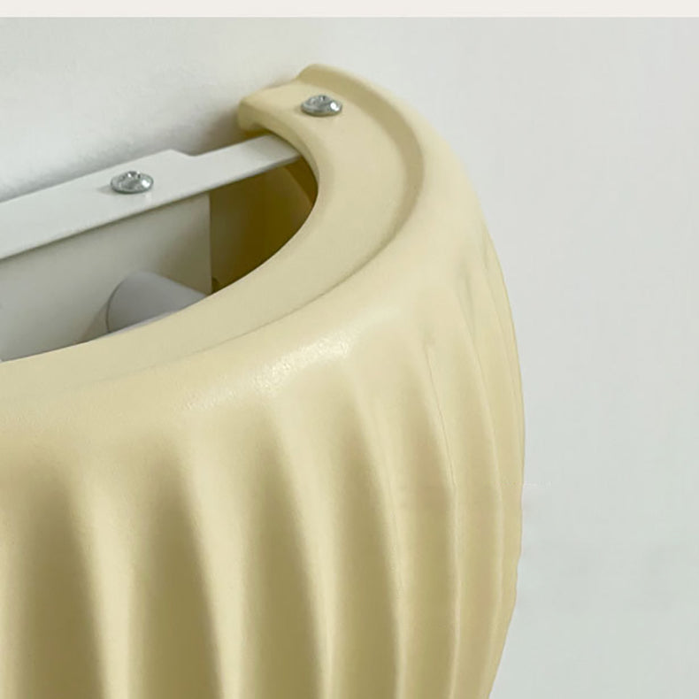 Cream Resin Semi-circular Shade 2-Light Wall Sconce Lamp