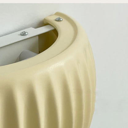 Cream Resin Semi-circular Shade 2-Light Wall Sconce Lamp