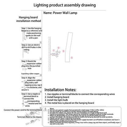 Minimalist Rectangular Curved Iron 1-Light Wall Sconce Lamp