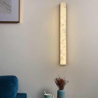 Modern Minimalist Strip Copper Marble LED Wall Sconce Lamp