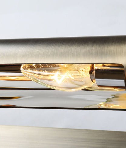 Bronze Column Bar 1-Light Mirror Front Wall Sconce Lamp