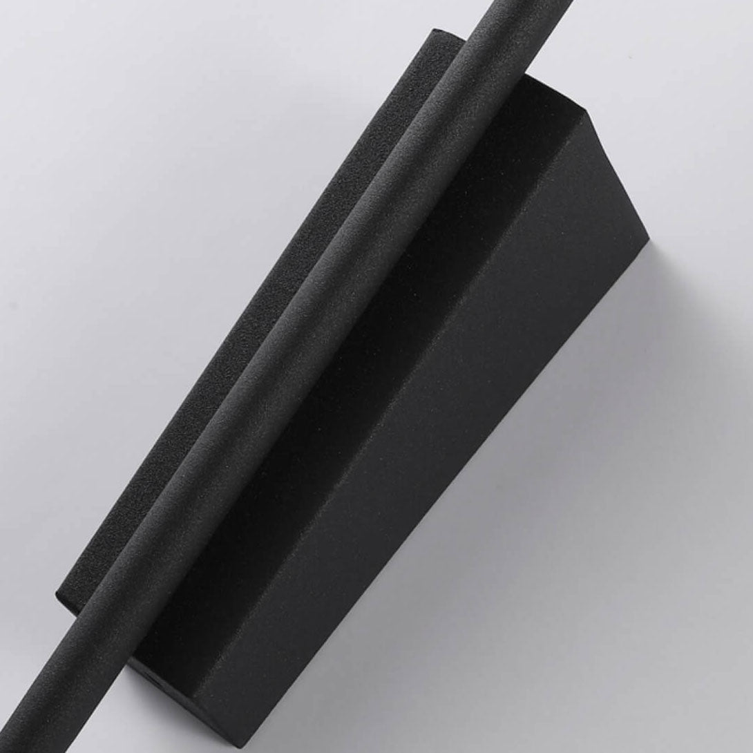 Minimalist Column Straight Arm Iron PC LED Wall Sconce Lamp