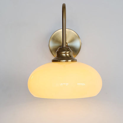 Nordic Round Dome Iron Glass 1-Light Wall Sconce Lamp