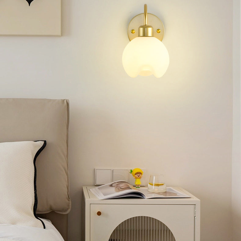 Modern Simplicity Iron ABS Flower 1-Light Wall Sconce Lamp