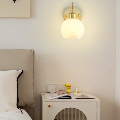 Modern Simplicity Iron ABS Flower 1-Light Wall Sconce Lamp