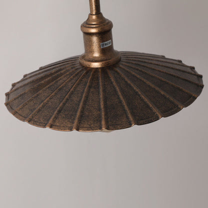 Waterproof Pleated Petal Iron 1-Light Wall Sconce Lamp