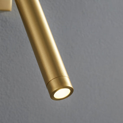 Light Full Copper Rotatable Cylinder LED Wall Sconce Lamp