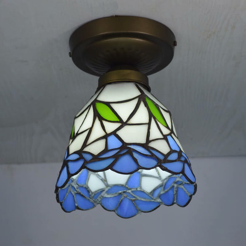 Traditional European Tiffany 1-Light Wall Sconce Lamp