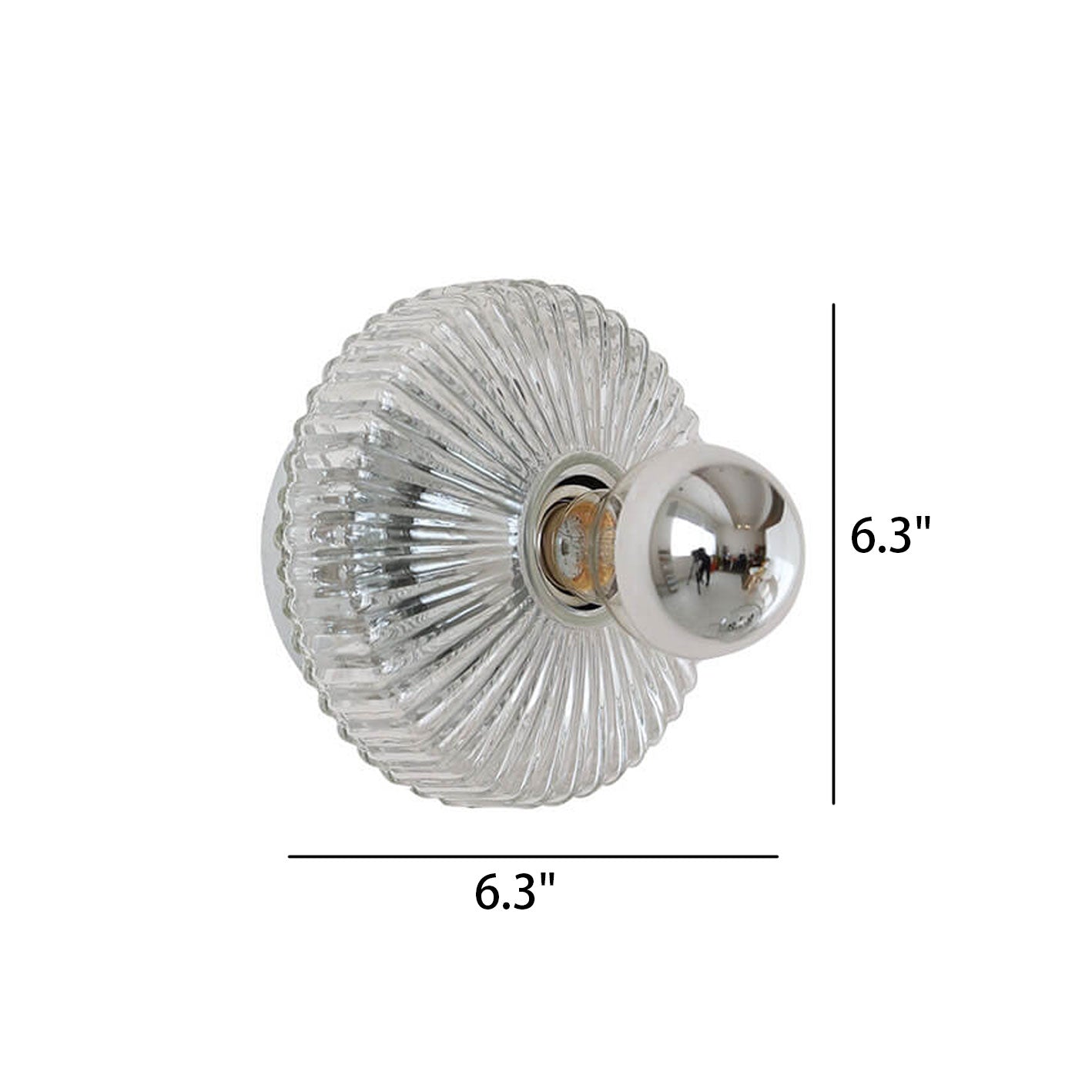 Glass Vertical Grain Design 1-Light Wall Sconce Lamp