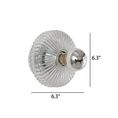 Glass Vertical Grain Design 1-Light Wall Sconce Lamp