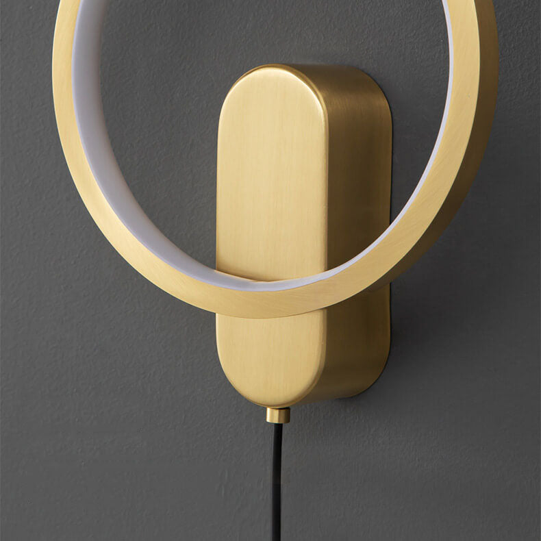 Industrial All Copper Nordic Round LED Wall Sconce Lamp